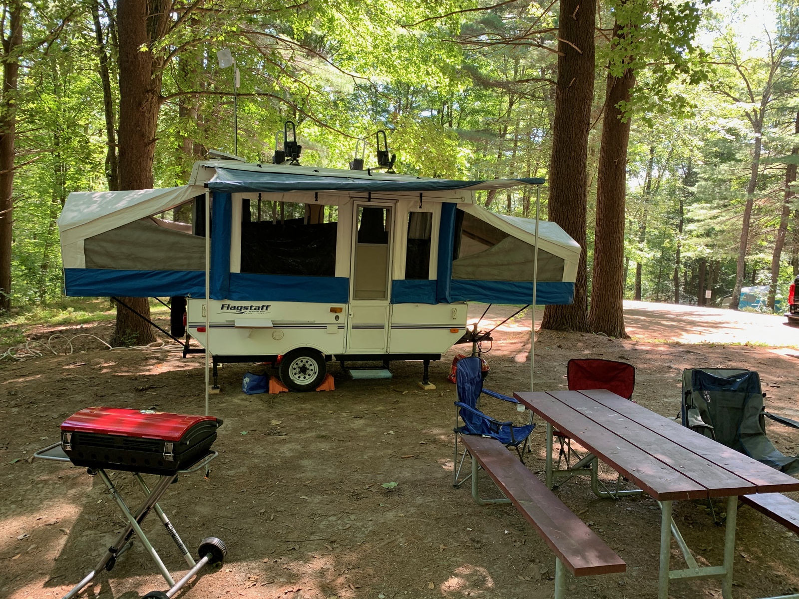 Pepper the Popup setup with grill