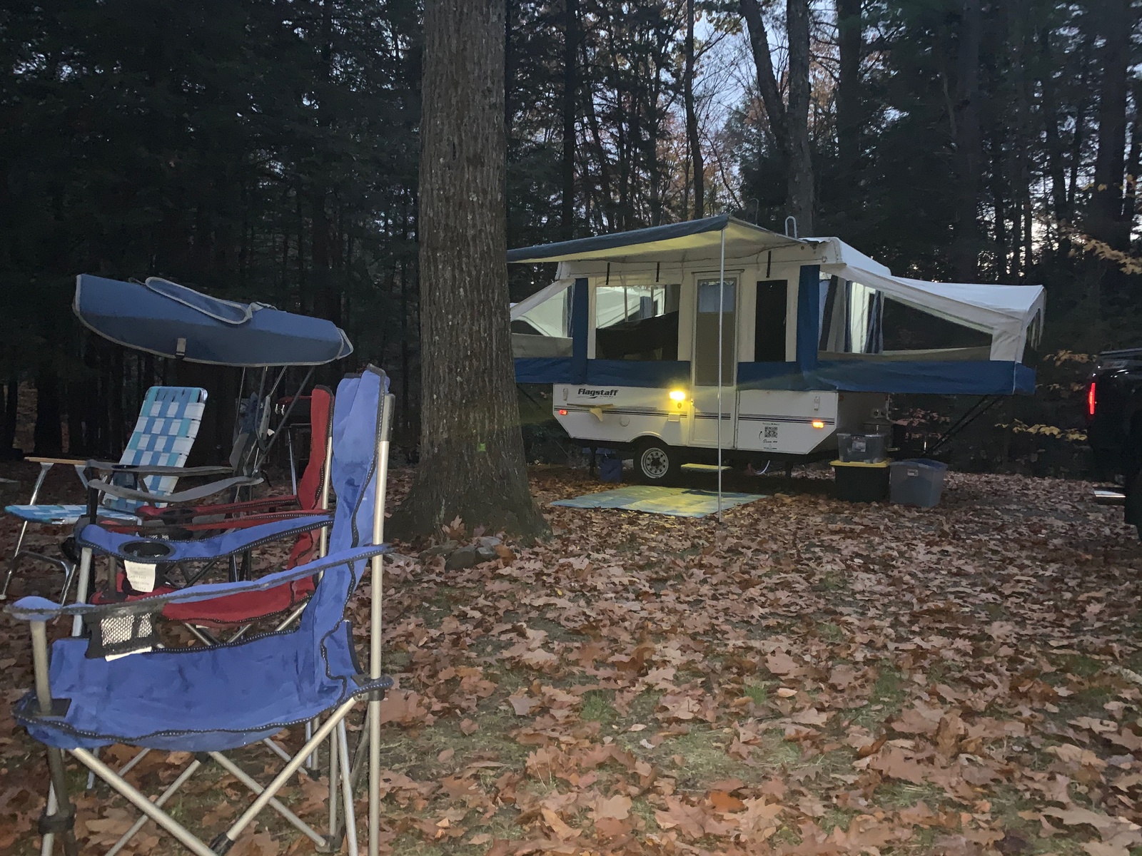 Pepper the Popup at dusk